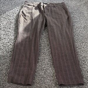 Liverpool Women's Brown Checkered Ankle Pants